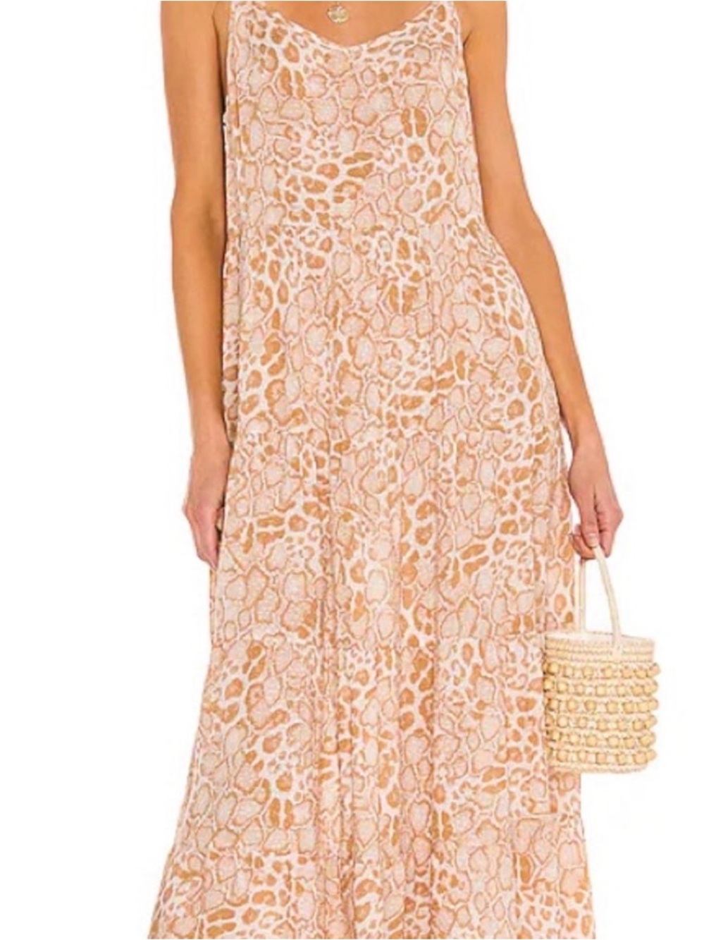 Show Me Your MuMu Sleeveless Pink Animal-Print Maxi Dress